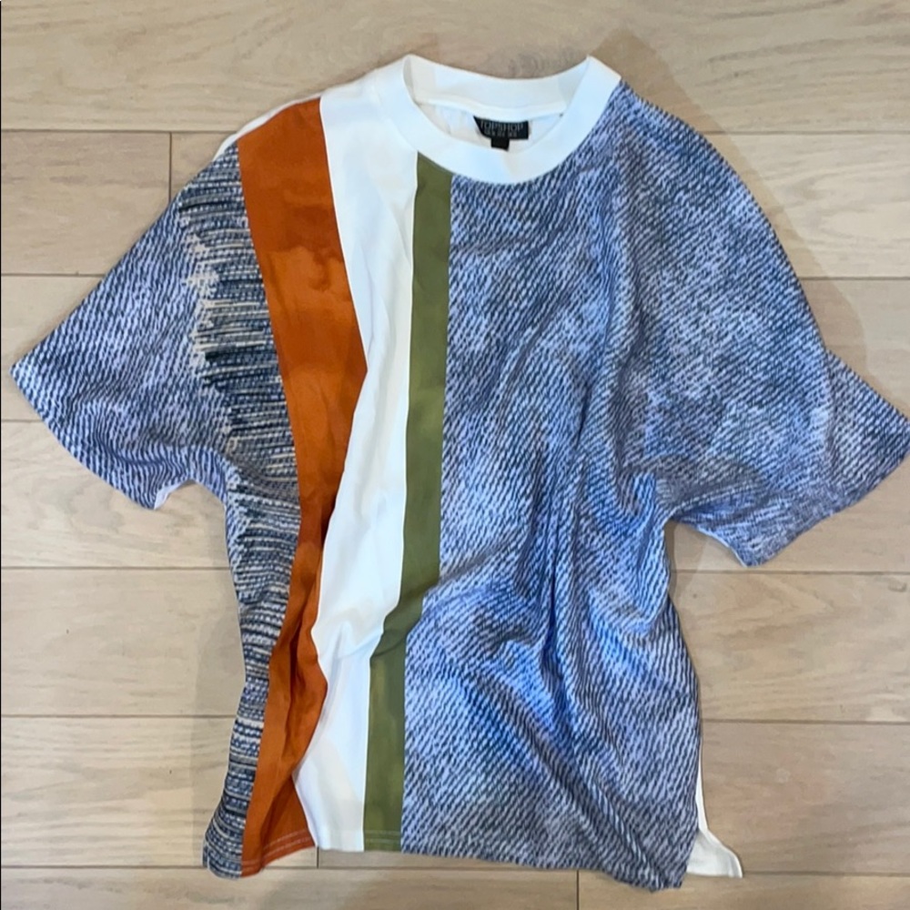 TOPSHOP Women’s Short Slv Printed Top